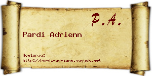 Pardi Adrienn névjegykártya